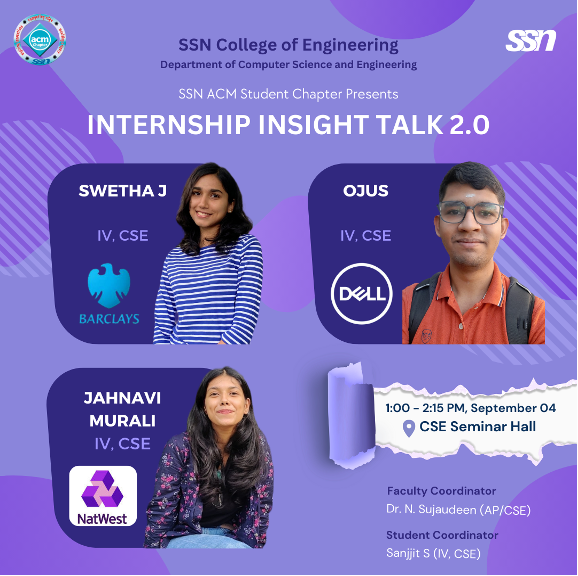 ACM - Internship Insights Talk Series 2.0 - 4th September, 2024